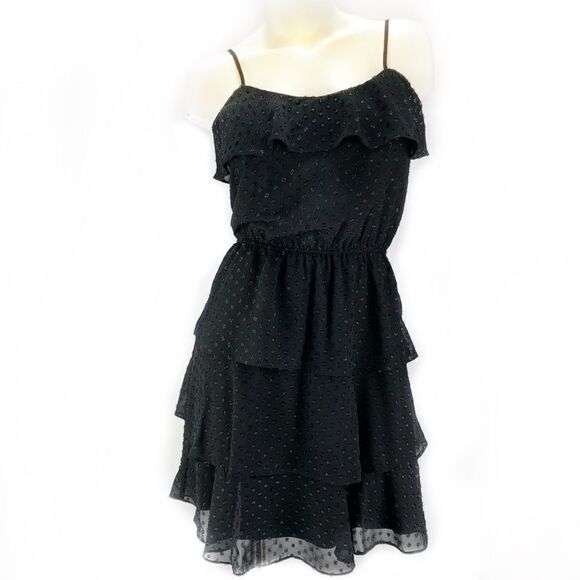 PARKER Black Ruffle Cocktail Dress! Size S. - Picture 8 of 8